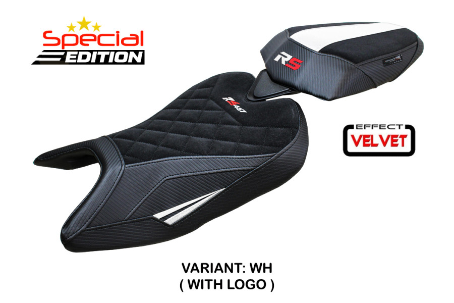 Housse de selle compatible Aprilia RS 457 (23-24) modèle Bezz velvet special edition