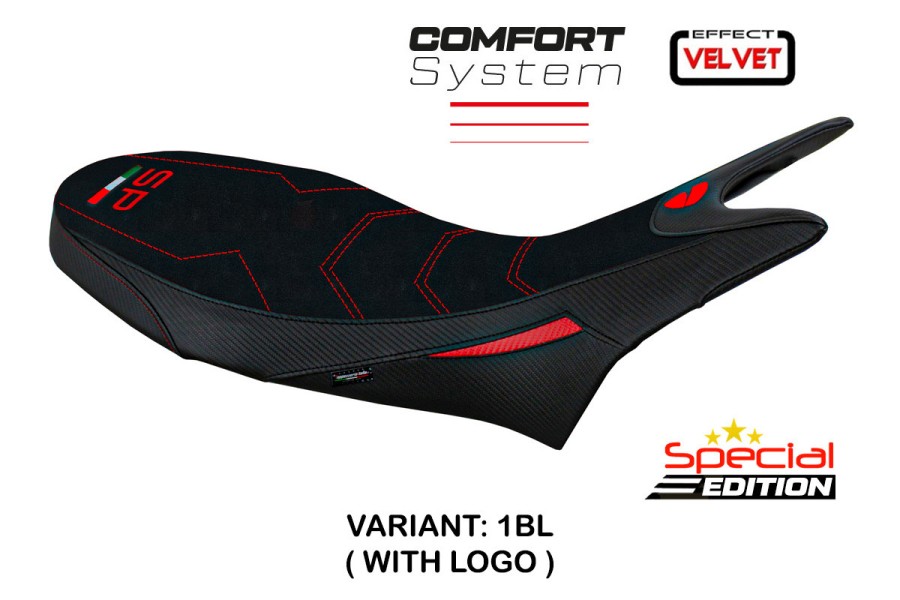 Funda de asiento compatible con Ducati Hypermotard 950 (19-24) modelo Jamazz velvet comfort system