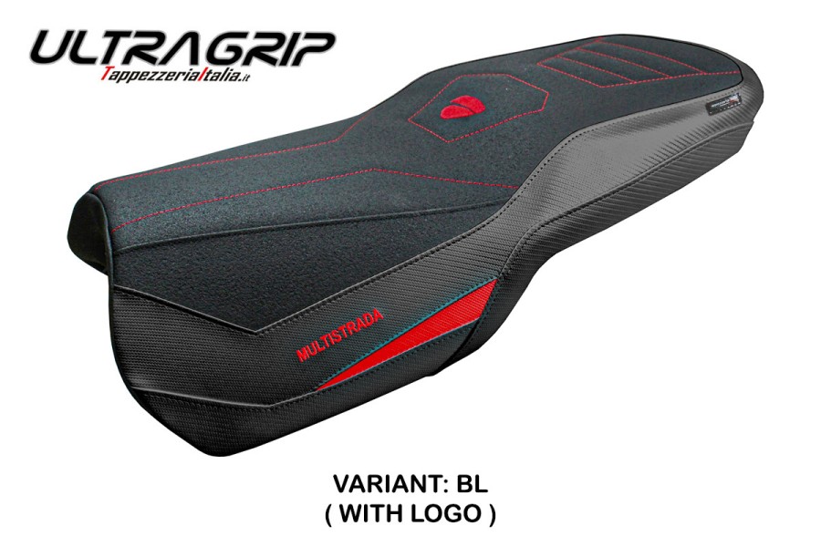 Funda de asiento compatible con Ducati Multistrada V4 silla entera única (21-24) modelo Lula ultragrip