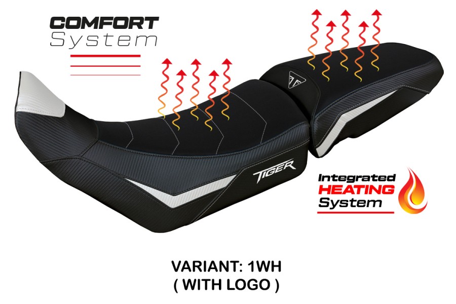 Funda de asiento compatible Triumph Tiger 900 (20-23) modello Heating Comfort System