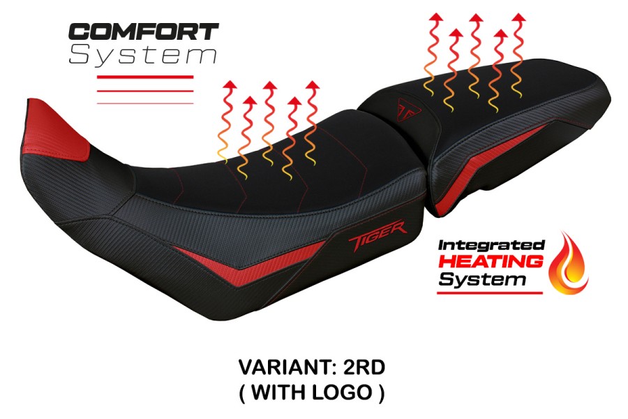 Funda de asiento compatible Triumph Tiger 900 (20-23) modello Heating Comfort System