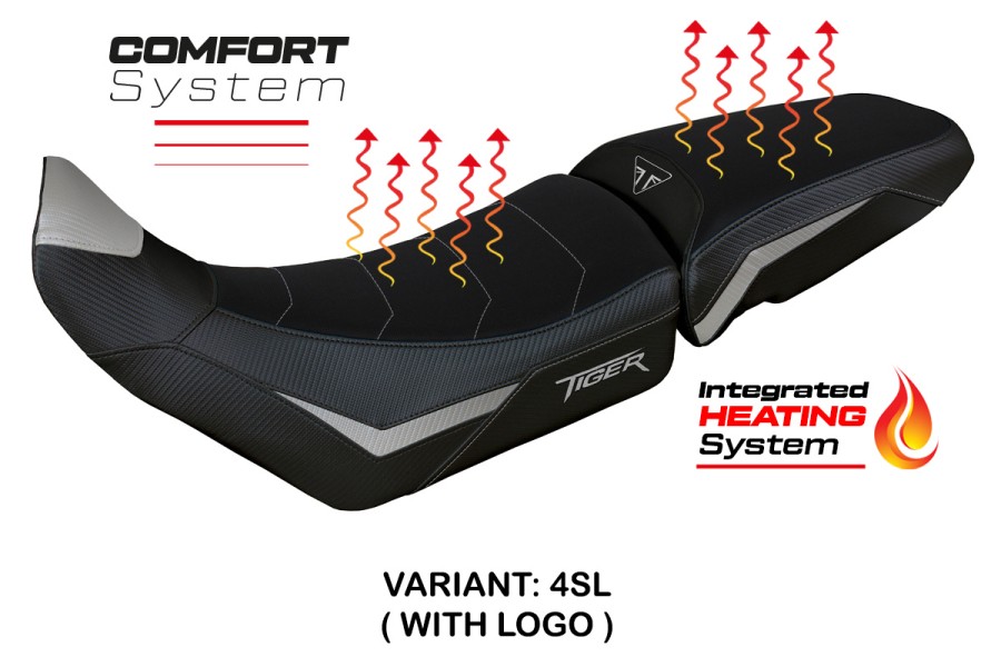 Funda de asiento compatible Triumph Tiger 900 (20-23) modello Heating Comfort System