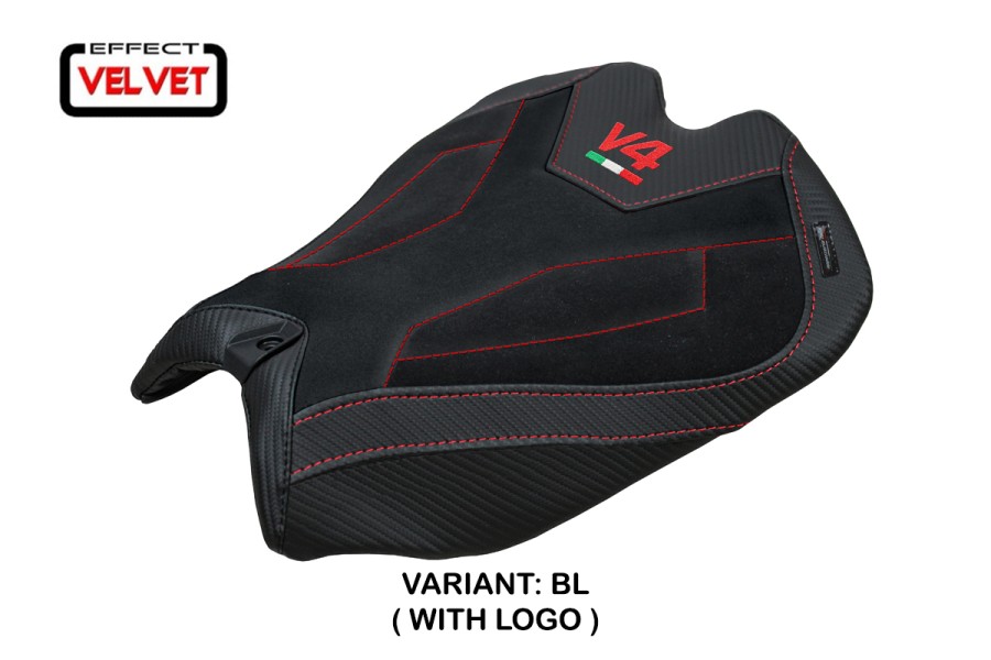 Funda de asiento compatible con Ducati Panigale V4 (2025) modelo Argenta velvet