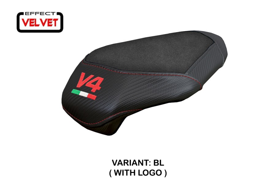 Funda de asiento de pasajero compatible con Ducati Panigale V4 (2025) modelo Argenta Pass velvet