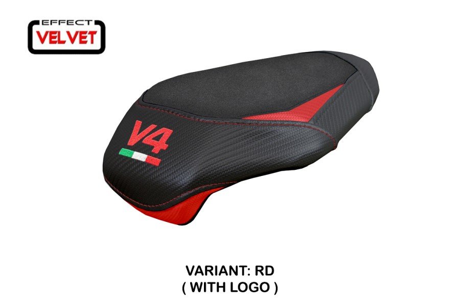 Funda de asiento de pasajero compatible con Ducati Panigale V4 (2025) modelo Argenta Pass velvet