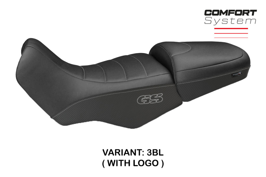 Funda de asiento compatible BMW R 1100/1150 GS (94-03) modelo Firenze Carbon Color comfort system