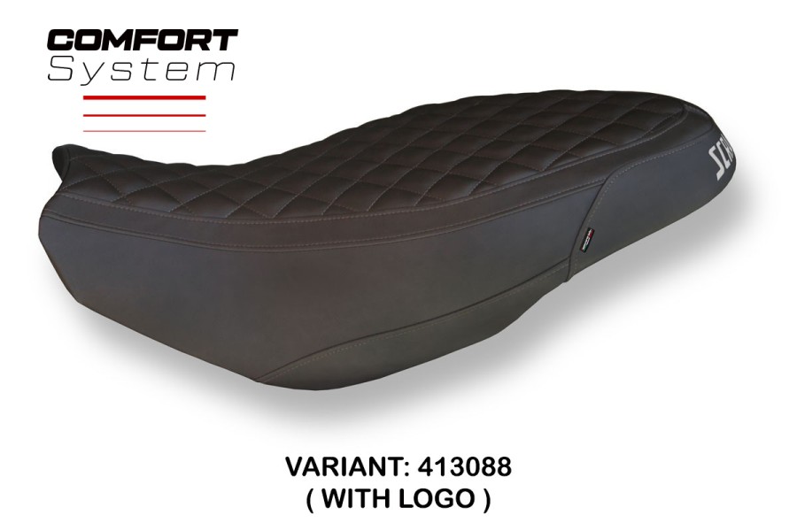 Funda de asiento compatible Ducati Scrambler 400/800/1100 (15-22) modelo Vintage comfort system