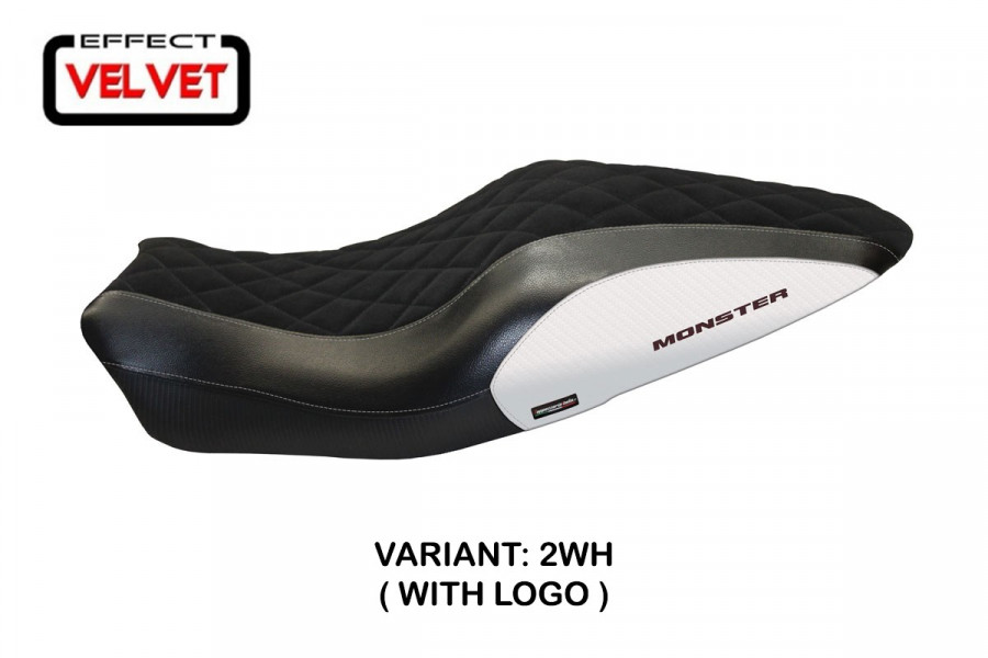 Housse de selle compatible Ducati Monster 821/1200 (14-16) modèle Andorra Velvet