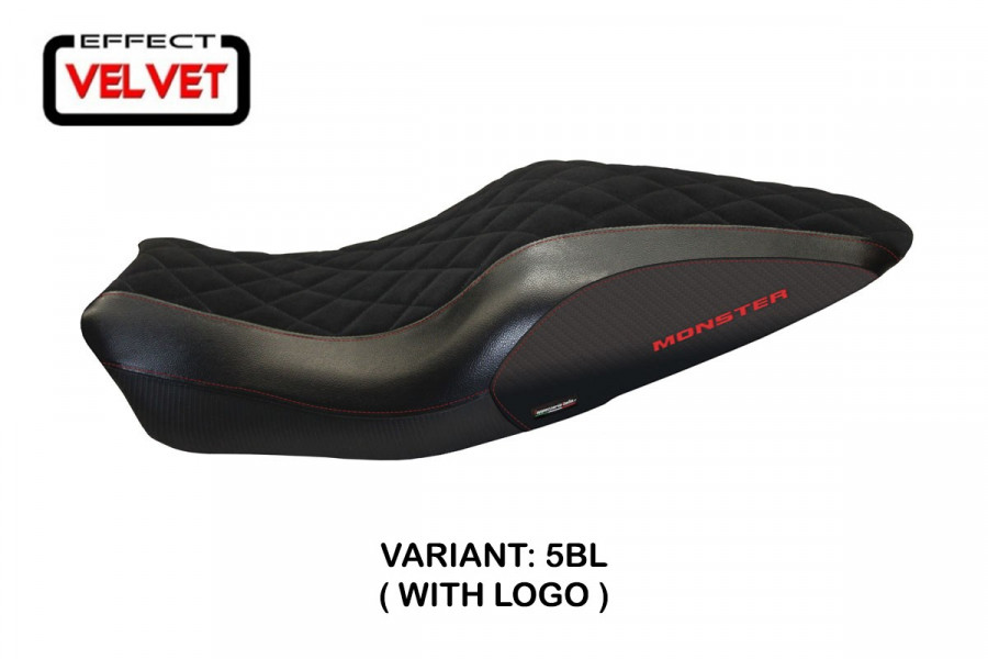 Funda de asiento compatible con Ducati Monster 821/1200 (14-16) modelo Andorra Velvet