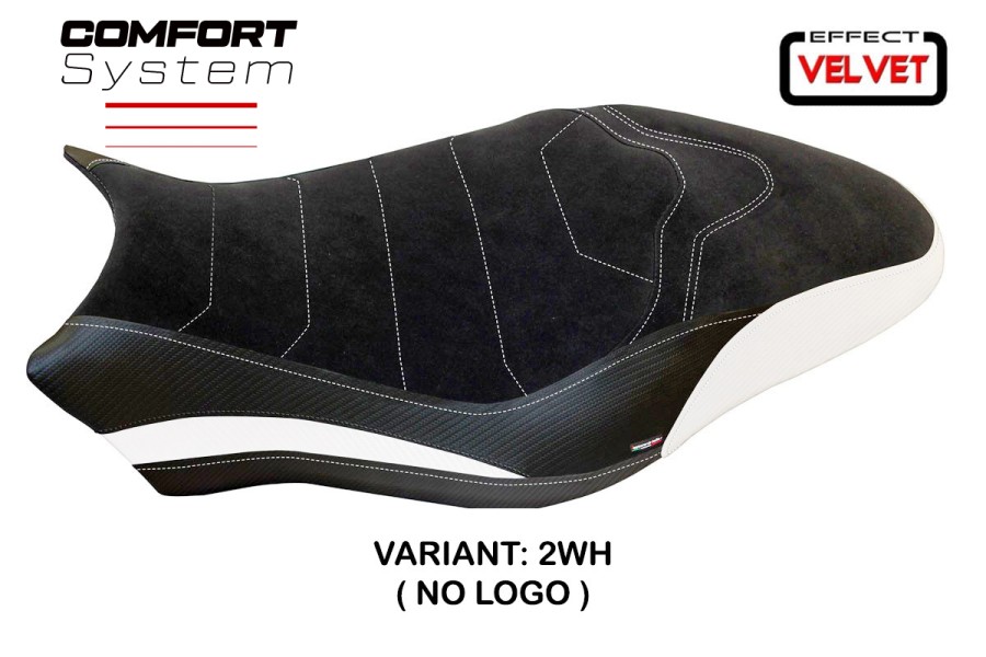 Funda de asiento compatible con Ducati Monster 821/1200 (17-20) modelo Ovada 1 Velvet comfort system