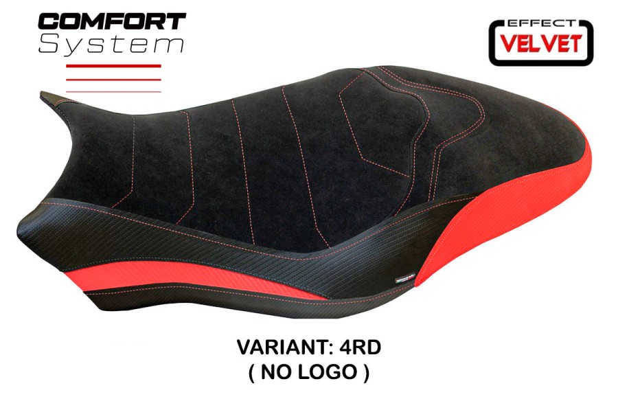 Funda de asiento compatible con Ducati Monster 821/1200 (17-20) modelo Ovada 1 Velvet comfort system