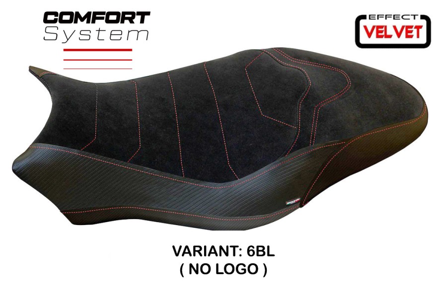 Funda de asiento compatible con Ducati Monster 821/1200 (17-20) modelo Ovada 2 Velvet comfort system