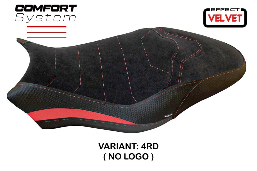 Funda de asiento compatible con Ducati Monster 797 (17-20) modelo Ovada 2 Velvet comfort system