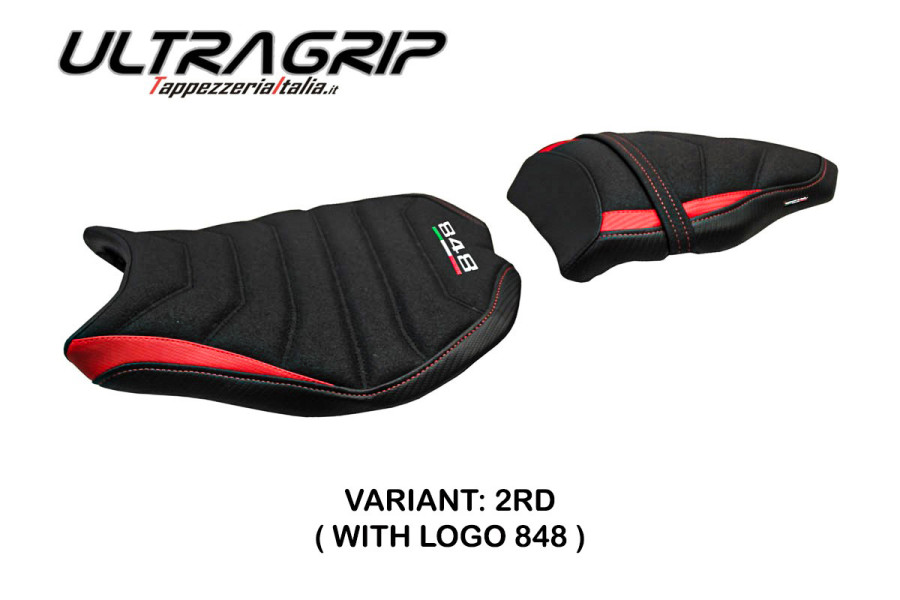 Funda de asiento compatible Ducati 848/1098/1198 (07-13) modelo Cervia ultragrip