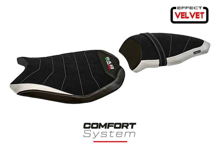 Funda de asiento compatible Ducati 848/1098/1198 (07-13) modelo Cervia Velvet comfort system