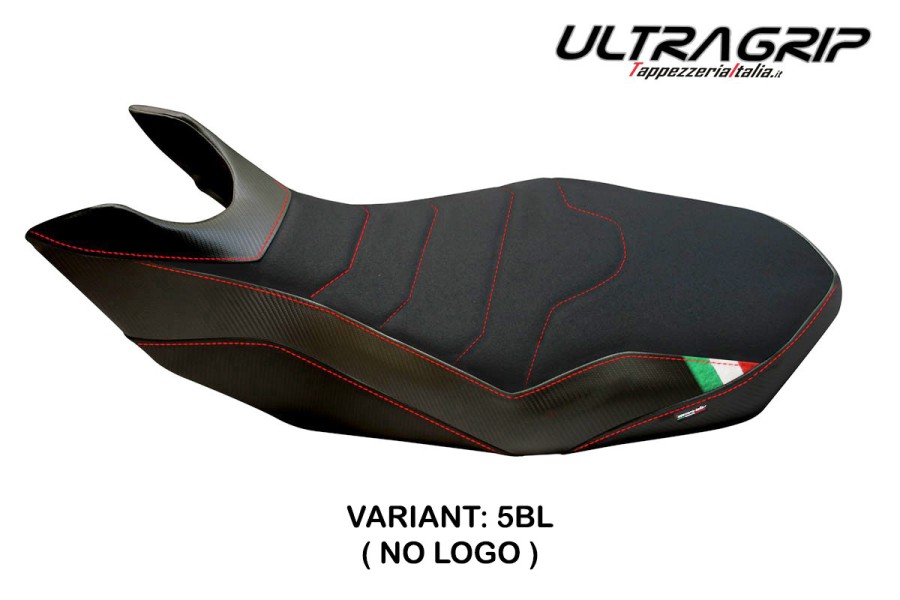 Funda de asiento compatible con Ducati Hypermotard 796/1100/1100 EVO (07-12) modelo Ribe 2 ultragrip