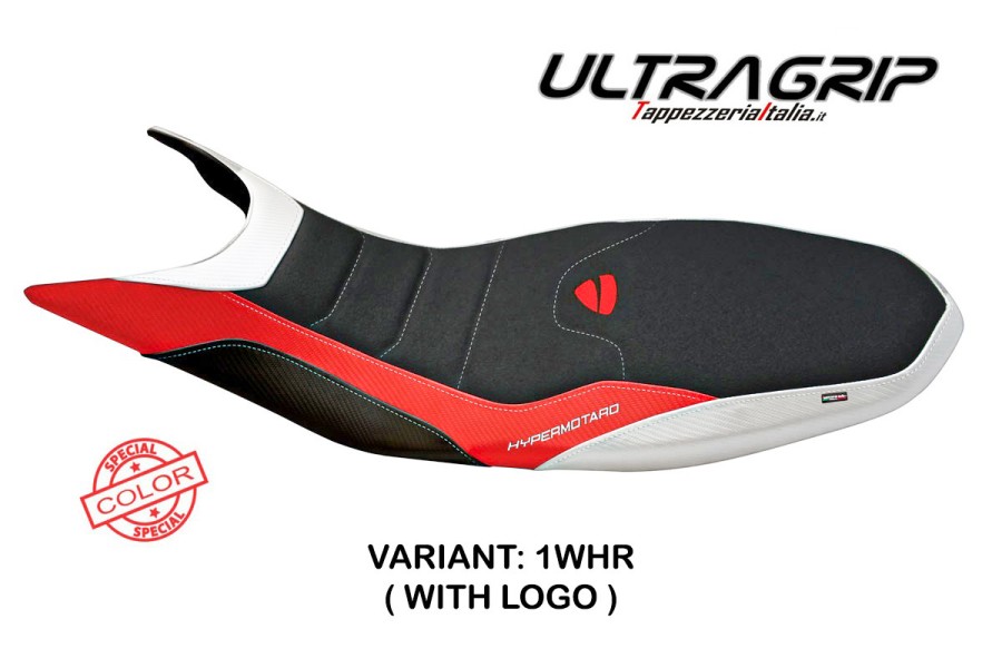 Funda de asiento compatible con Ducati Hypermotard 821/939 (13-18) modelo Megara special color ultragrip