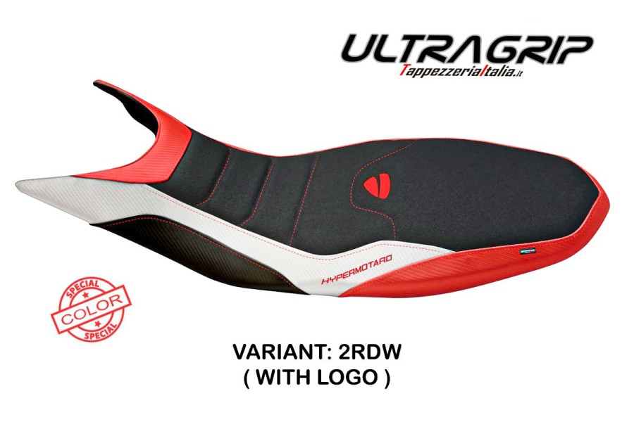 Funda de asiento compatible con Ducati Hypermotard 821/939 (13-18) modelo Megara special color ultragrip