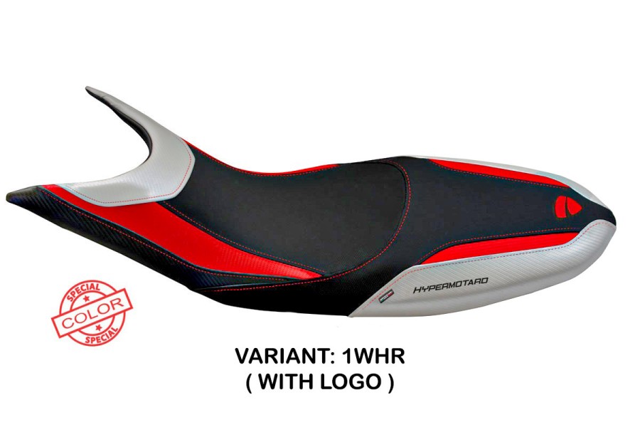 Funda de asiento compatible con Ducati Hypermotard 821/939 (13-18) modelo Scicli special color