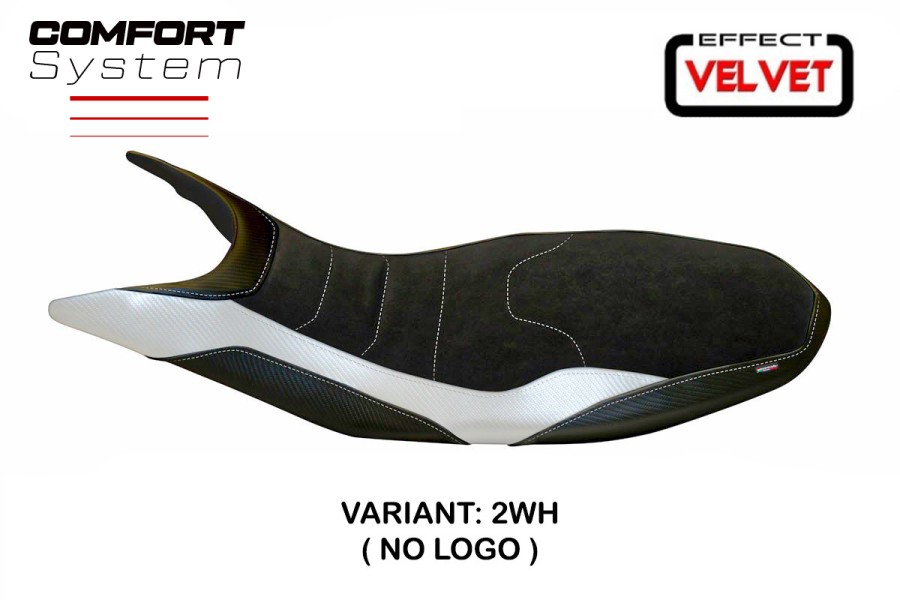 Funda de asiento compatible Ducati Hypermotard 821/939 (13-18) modelo Varna 1 comfort system Velvet