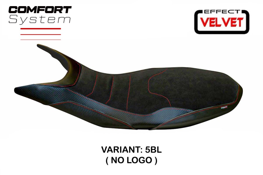 Funda de asiento compatible Ducati Hypermotard 821/939 (13-18) modelo Varna 1 comfort system Velvet