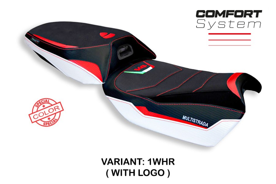 Housse de selle compatible Ducati Multistrada V4 (21-22) modèle Rosita special color comfort system