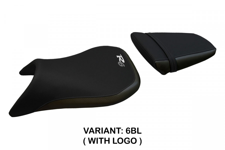 Funda de asiento compatible con Yamaha R6 (03-05) modelo Blackburn