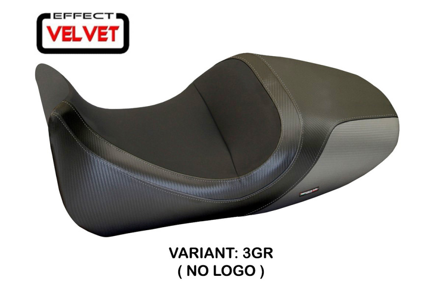 Funda de asiento compatible con Ducati Diavel (14-18) modelo Imola 1 terciopelo