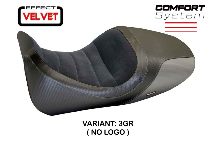 Funda de asiento compatible con Ducati Diavel (14-18) modelo Imola 1 velvet comfort system