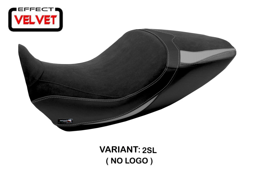 Funda de asiento compatible con Ducati Diavel 1260 (19-22) modelo Saranda 1 terciopelo