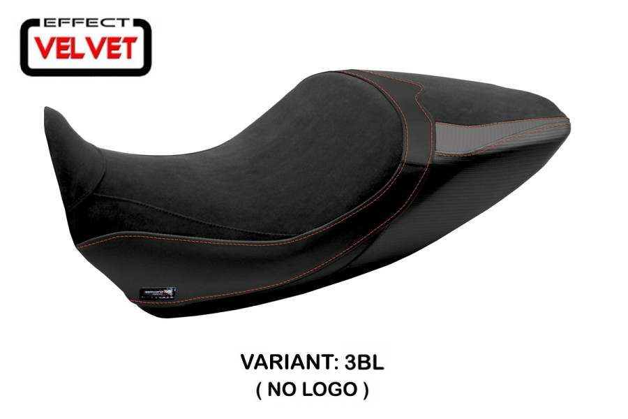 Funda de asiento compatible con Ducati Diavel 1260 (19-22) modelo Saranda 1 terciopelo