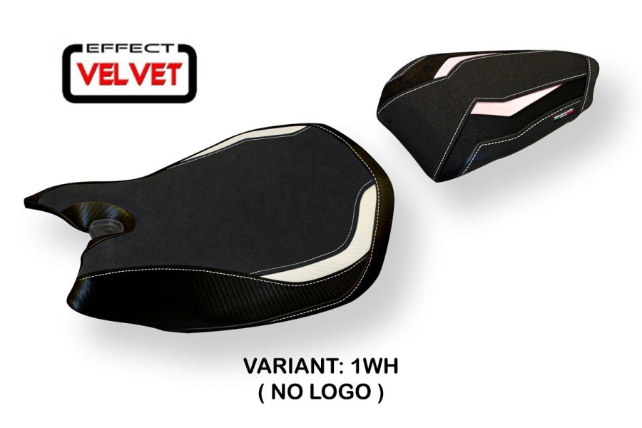 Funda de asiento compatible con Ducati Panigale 1299 (15-18) modelo Jarvan de terciopelo