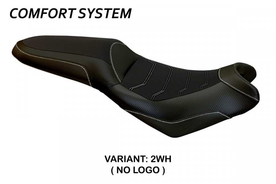 Funda de asiento compatible Kawasaki Versys 650 (07-22) modelo Elba Total Black comfort system