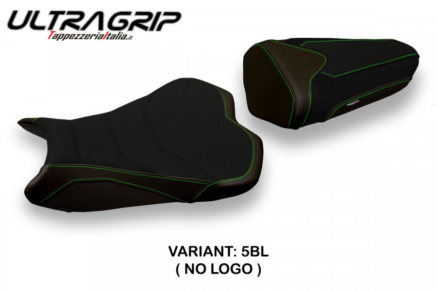 Funda de asiento compatible con Kawasaki Ninja ZX 6 R (09-12) modelo Cracow 2 ultragrip