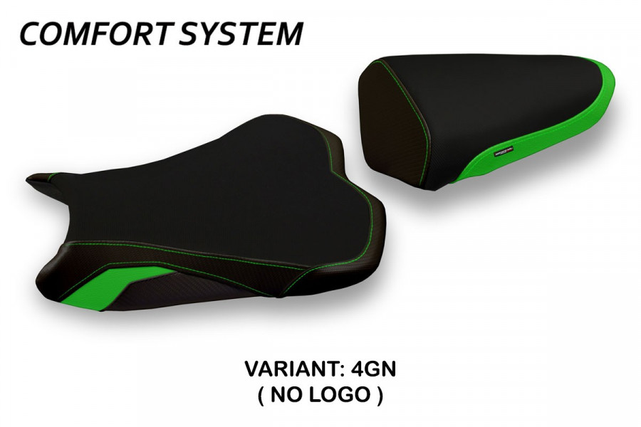 Funda de asiento compatible Kawasaki Ninja ZX 6 R (09-12) modelo Giacarta 2 comfort system