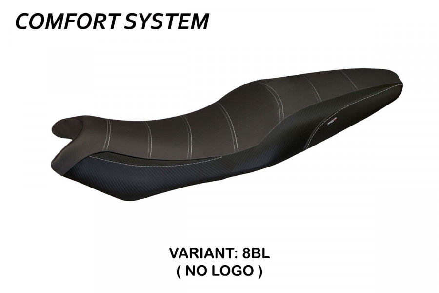 Funda de asiento compatible con Kawasaki ER-6N / ER-6F (05-11) modelo Londra 1 comfort system