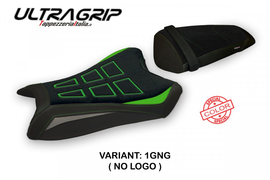 Funda de asiento compatible con Kawasaki Ninja ZX 10 R (11-15) modelo Perlis special color ultragrip