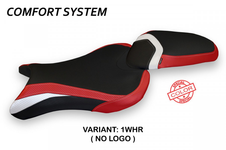 Funda de asiento compatible Triumph Street Triple (17-22) modelo Molina special color comfort system