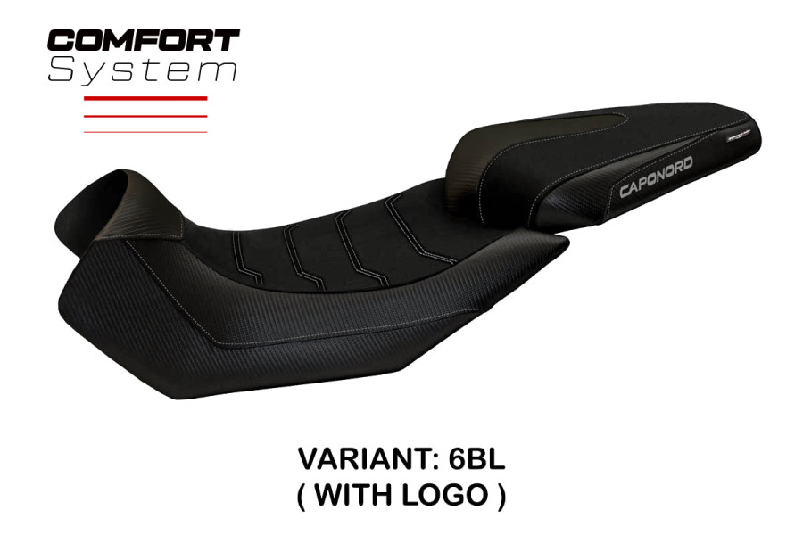 Funda de asiento compatible Aprilia Caponord 1200 (13-17) modelo Nuoro 2 comfort system