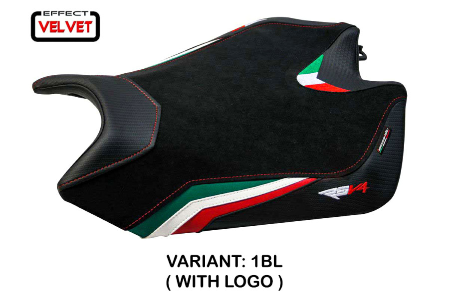 Funda de asiento compatible Aprilia RSV4 (09-20) modelo de terciopelo Torino