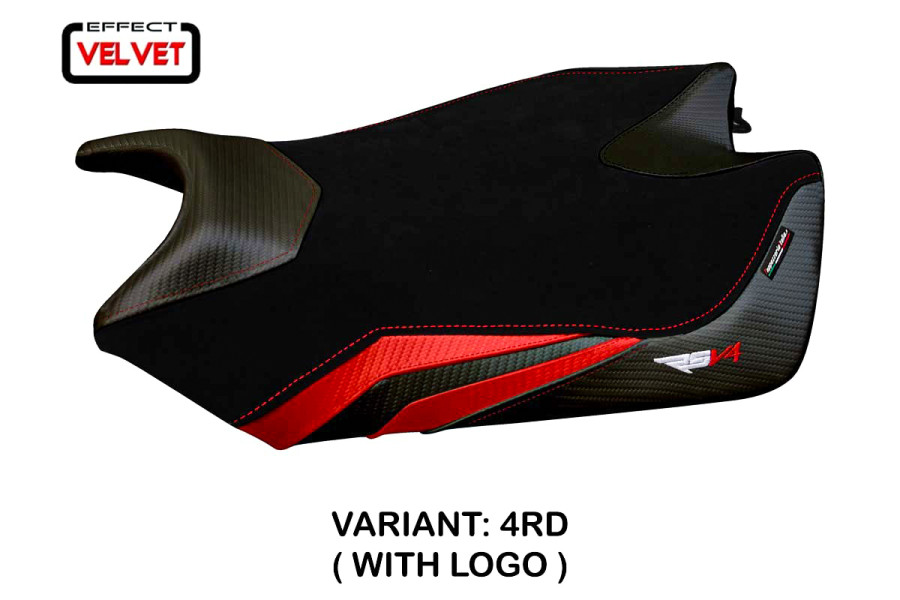 Funda de asiento compatible Aprilia RSV4 (09-20) modelo de terciopelo Torino