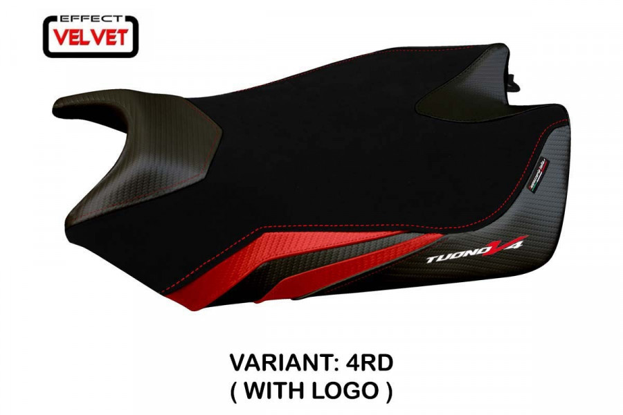 Housse de selle compatible Aprilia Tuono V4 (11-20) modèle velvet Coen