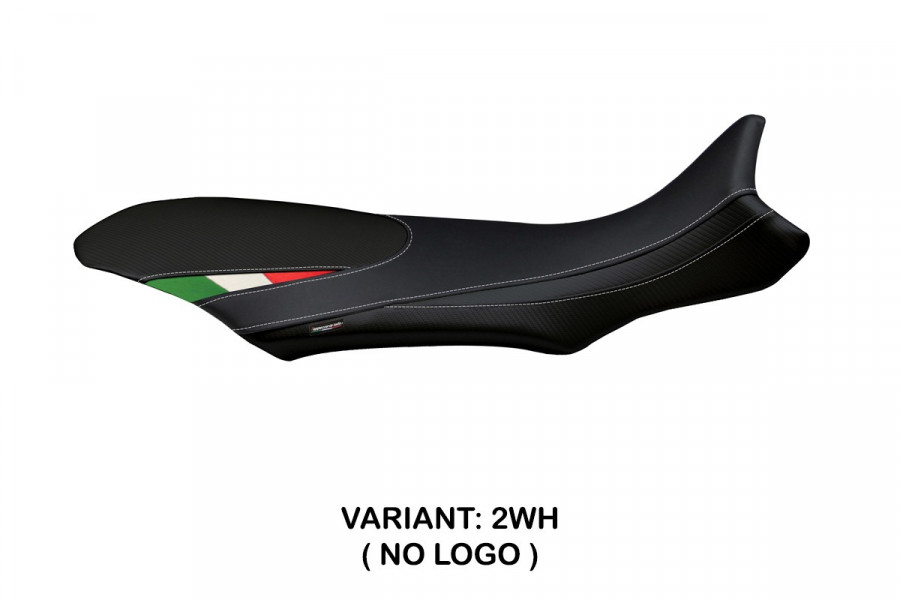 Housse de selle compatible MV Agusta Rivale 800 (13-18) modèle Sorrento Total Black Tricolore